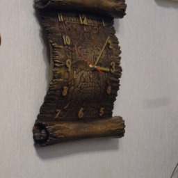 Wall Clock -Ancient Scroll - thumbnail 3