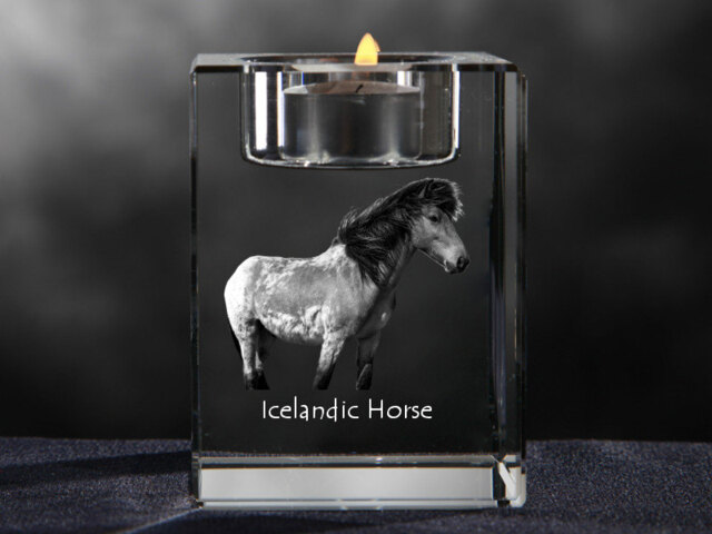 Icelandic Horse, Crystal Candlestick With Souvenir, Decoration, Limited Edition, Collection - image 1