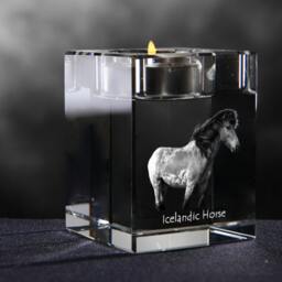 Icelandic Horse, Crystal Candlestick With Souvenir, Decoration, Limited Edition, Collection - thumbnail 2