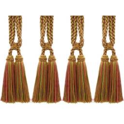 "D??copro Double Tassel Curtain & Drapery Tieback, Length 5 1/2"" - 14cm, Spread 27" - thumbnail 2