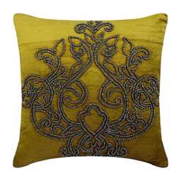 "Designer Chartreuse Green Throw Pillow For Bed 24""x24""/26""x26"