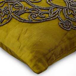 "Designer Chartreuse Green Throw Pillow For Bed 24""x24""/26""x26" - thumbnail 2