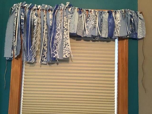 Danube Blue Banner Birthday Bunting Window Valence Nursery Party Highchair Bunting - image 1