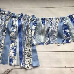 Danube Blue Banner Birthday Bunting Window Valence Nursery Party Highchair Bunting - thumbnail 3