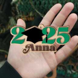 Personalized Graduation Christmas Ornament, Class Of 2025 Gift For Graduate, Keepsake, Grad, 2-Layered Wooden Ornament - thumbnail 2