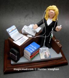 Working Mom's Birthday Gift - Custom Made Figurine Personalized Clay Statue Christmas Gift For Wife, Daughter, Sister, Grandmom - thumbnail 1