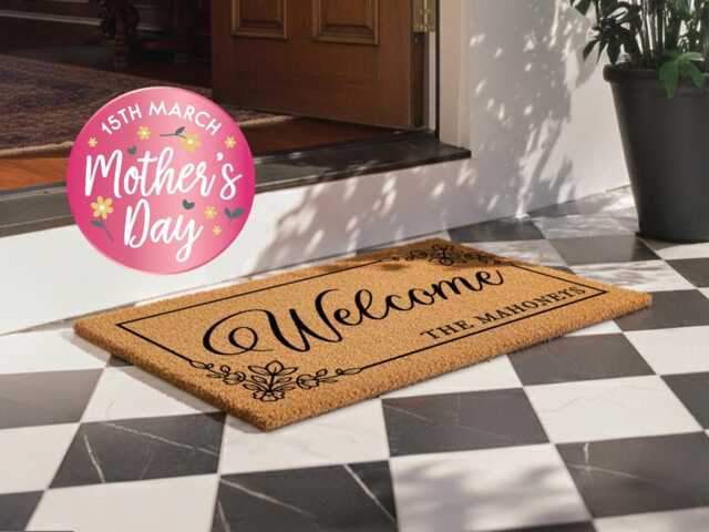 Classic Family Name Doormat - Personalised Mother's Day Gift - image 1