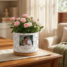 Personalized Planter Photo, Custom Picture Plant Pot, Mom Gift, Mother Photo Planter, Memory Gift For - thumbnail 3