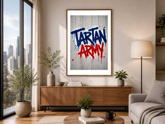 Tartan Army - Graffiti - Scotland Football Print Poster Scottish Gift Bespoke World Cup A5 A4 A3 Framed Or Unframed - image 1