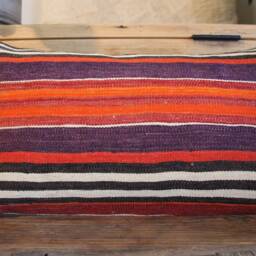 3050cm - 1220In Rectangle Vintage Kilim Cushion Cover Handwoven - Lumbar Back Pillow Small Rectangle - thumbnail 2