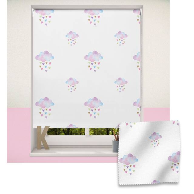 Watercolour Clouds Roller Blind, Children's Made To Measure - image 1