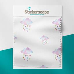 Watercolour Clouds Roller Blind, Children's Made To Measure - thumbnail 3