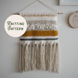 Knitting Pattern - Gwyneth Wall Hanging Knitted/Woven - thumbnail 1