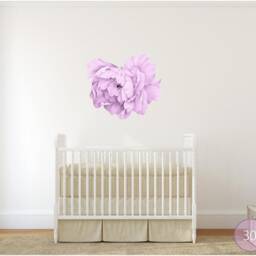 Purple Peony #17 Removable Fabric Wall Decal Individual Blooming Peonies Baby Girl Room Nursery Decor - Customize Your Own Sticker Set - thumbnail 2