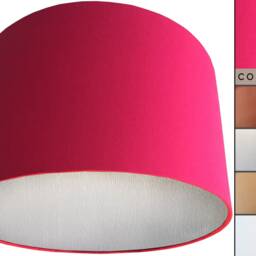 Pink Lampshade With Copper, Gold, Silver, Or White Lining - Playful & Chic Accent Lighting - thumbnail 3