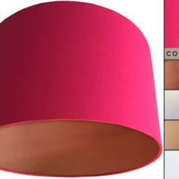 Pink Lampshade With Copper, Gold, Silver, Or White Lining - Playful & Chic Accent Lighting - thumbnail 2