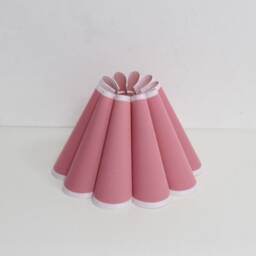 Duzy Handmade Pink Fabric & Acrylic Pleated Lampshade For Home Decor-114#, Custom Made - thumbnail 2