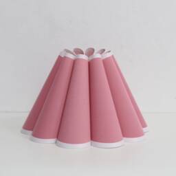 Duzy Handmade Pink Fabric & Acrylic Pleated Lampshade For Home Decor-114#, Custom Made