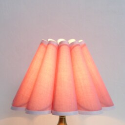 Duzy Handmade Pink Fabric & Acrylic Pleated Lampshade For Home Decor-114#, Custom Made - thumbnail 4
