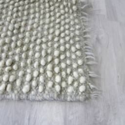 Handwoven Wool Throw Blanket Bohemian Bed Decor - 78x78 - thumbnail 4