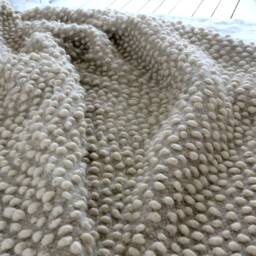 Handwoven Wool Throw Blanket Bohemian Bed Decor - 78x78 - thumbnail 2