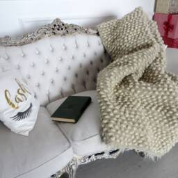 Handwoven Wool Throw Blanket Bohemian Bed Decor - 78x78 - thumbnail 3