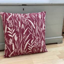 Wild Grasses Linen Botanical Rosewood Wine Country Home Accessories Throw Cushion Cover/Sham Pillowcase - thumbnail 2