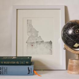 Idaho State Map Print/Art Wall Decor Mother's Day Gift Father's Home - thumbnail 3