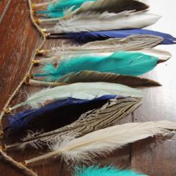 Feather Garland Boho Boys Nursery Decor Party Wild One Birthday Baby Boy Boho Nursery - thumbnail 2