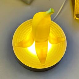 Banana Peel Lamp - Led Light - Free Shipping Top Trophy Fun Fruit Berry Decorative Designer Playful Cool Cute - thumbnail 2