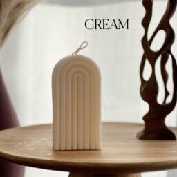 Arch Rainbow Soy Wax Candle Decorative Vegan Pillar Candle - thumbnail 3