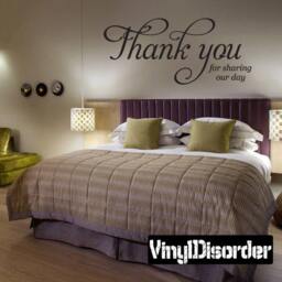 Thank You For Sharing Our Day - Vinyl Wall Decal Quotes Sticker We010Thankviiiet - thumbnail 1