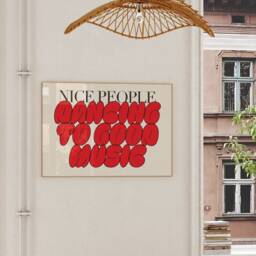Nice People Dancing To Good Music - Print Wall Art A5 A4 A3 Typographic Decor Poster Funky - thumbnail 1