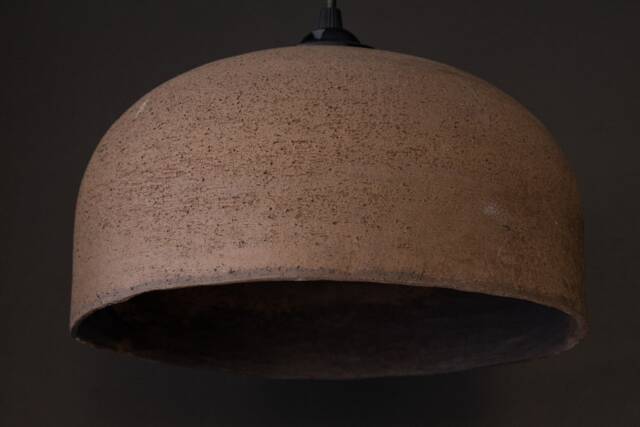 Handmade Brown Ceramic Chandelier Modern Pendant Light - 19 - image 1