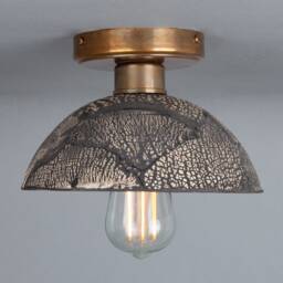 Kauri Organic Ceramic Dome Ceiling Light Black Clay 8
