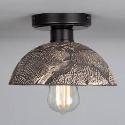 Kauri Organic Ceramic Dome Ceiling Light Black Clay 8 - thumbnail 4