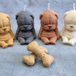 Bulldog Candle, Decorative Dog Candle. Lover Gift - thumbnail 2