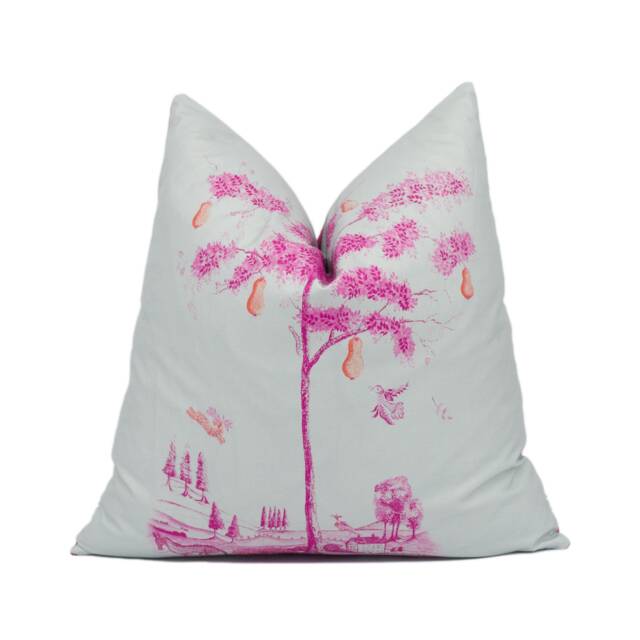 Andrew Martin - Travelers Tales Hot Pink Whimsical Fairy Tale Inspired Cushion Cover Handmade Throw Pillow Designer Home D??cor - image 1