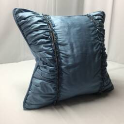 Turquoise Beaded 100% Silk Custom Pillow - thumbnail 3