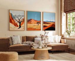 Set Of 3 Namibia Poster Africa Poster, Safari Wildlife Nature Travel Print, African Art Print
