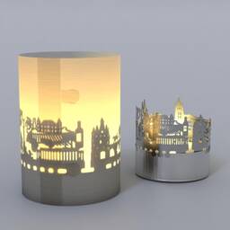 Bordeaux Skyline Shadow Play - Landmark Candle Souvenir - thumbnail 4