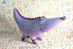 Ceramic Figurine - Sculpture Crocodile Reptile Unique Gift Home Decor Fine Art