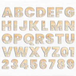Wildflower Alphabet Svg Dxf, Laser Cut File Glowforge, Silhouette Cricut, Floral A-Z Letters Numbers, Wall Decor, Kids Nursery Name Bed Room - thumbnail 4