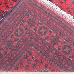 7x10 Large Afghan Rug, Tribal Geometric Design Vintage Pattern Handmade Wool Area Turkmen Oriental Living Room Bedroom Rug - thumbnail 4