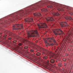 7x10 Large Afghan Rug, Tribal Geometric Design Vintage Pattern Handmade Wool Area Turkmen Oriental Living Room Bedroom Rug - thumbnail 2