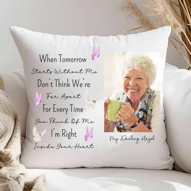 Personalized Memorial Photo Pillow Keepsake Cushion For Loss Of Loved One - image 1