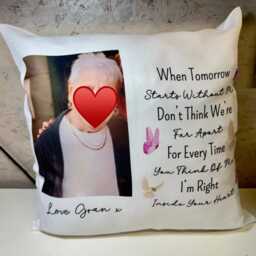 Personalized Memorial Photo Pillow Keepsake Cushion For Loss Of Loved One - thumbnail 2