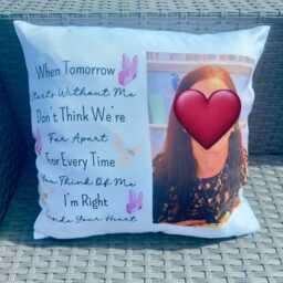 Personalized Memorial Photo Pillow Keepsake Cushion For Loss Of Loved One - thumbnail 3