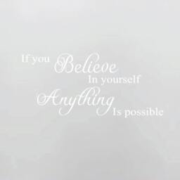 "Believe in Yourself Anything Is Possible Vinyl Wall Decal Art Saying Home Inspiration Nursery Decor Sticker #1244 - 28"" Wide X 12" - thumbnail 3