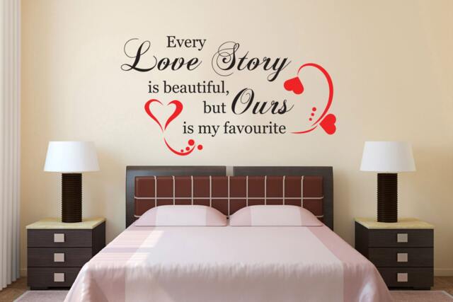 Love Story Vinyl Wall Decal Contemporary Home Decor - image 1
